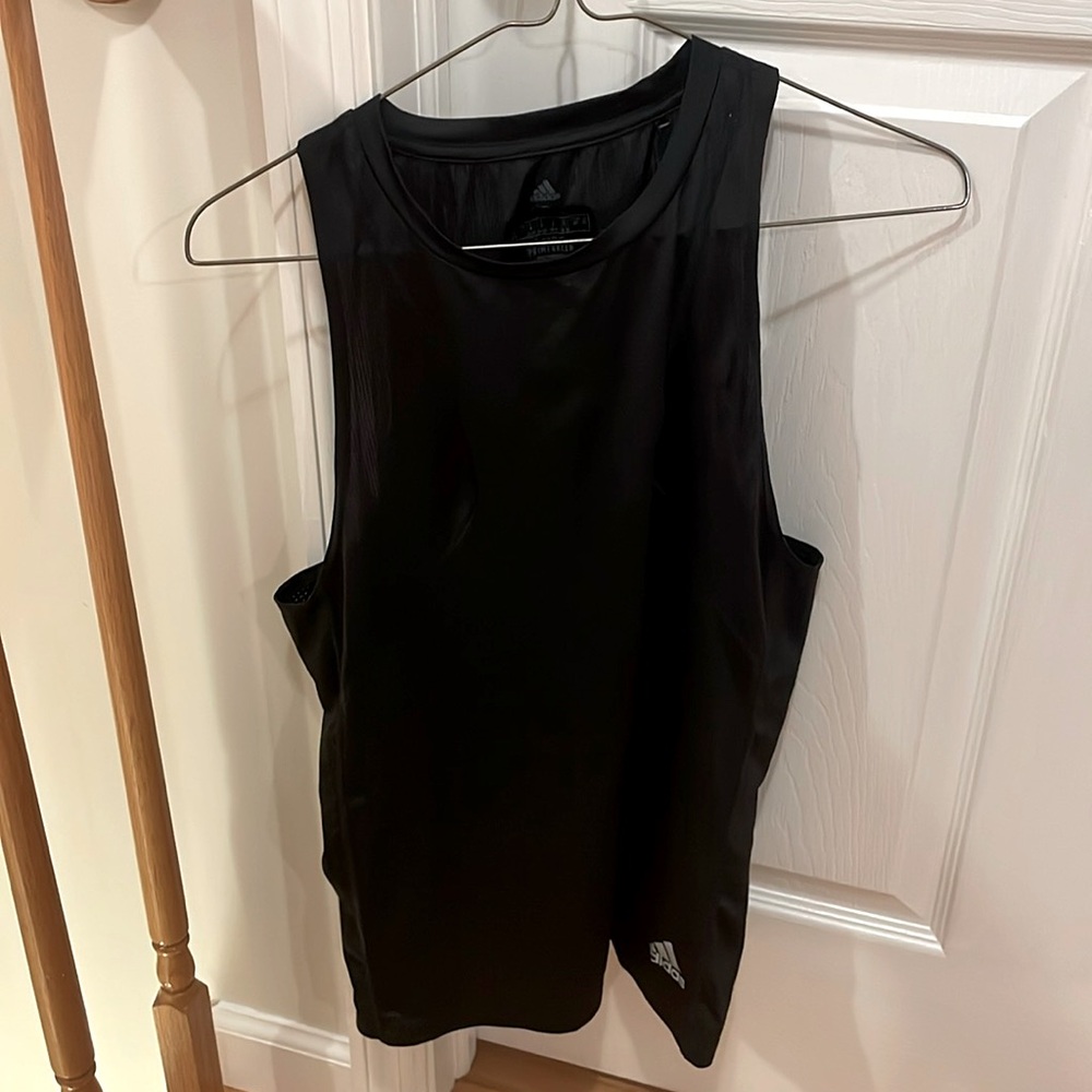 Adidas AeroReady running tank with mesh and reflective backing